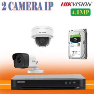 Trọn Bộ 2 Camera IP Hikvision 4.0MP Chính Hãng