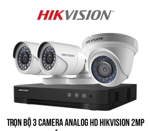 Trọn bộ 3 camera Analog HD HIKVISION 2MP giá rẻ
