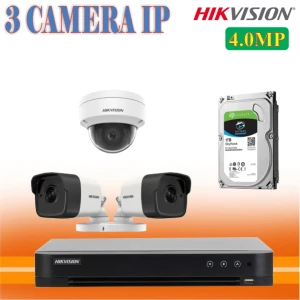 Trọn Bộ 3 Camera IP Hikvision 4.0MP Chính Hãng
