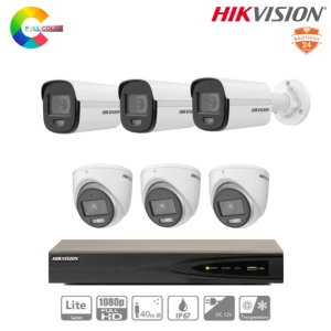 Trọn Bộ 6 Camera IP Hikvision 2MP Có Màu Ban Đêm