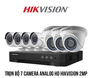 Trọn bộ 7 camera Analog HD HIKVISION 2MP giá rẻ