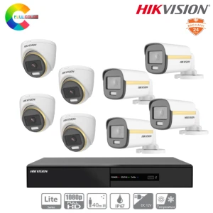 Trọn Bộ 8 Camera Hikvision ColorVu 2MP Tích Hợp Micro Thu Âm